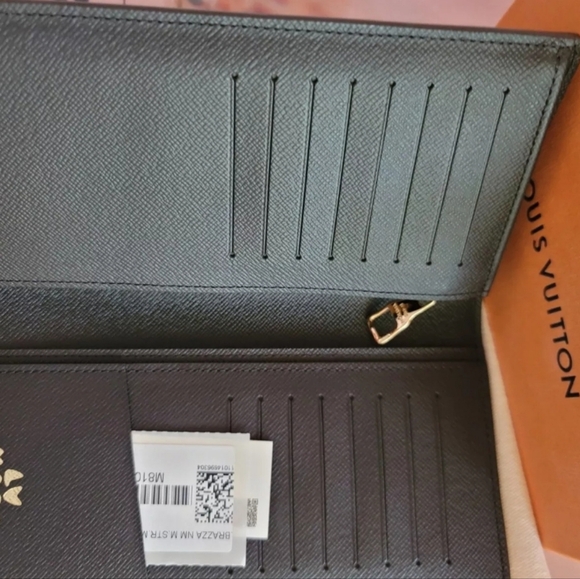 Louis Vuitton Brazza Monogram Stripes Coated Canvas Wallet Virgil Abloh x NIGO - Picture 14 of 16